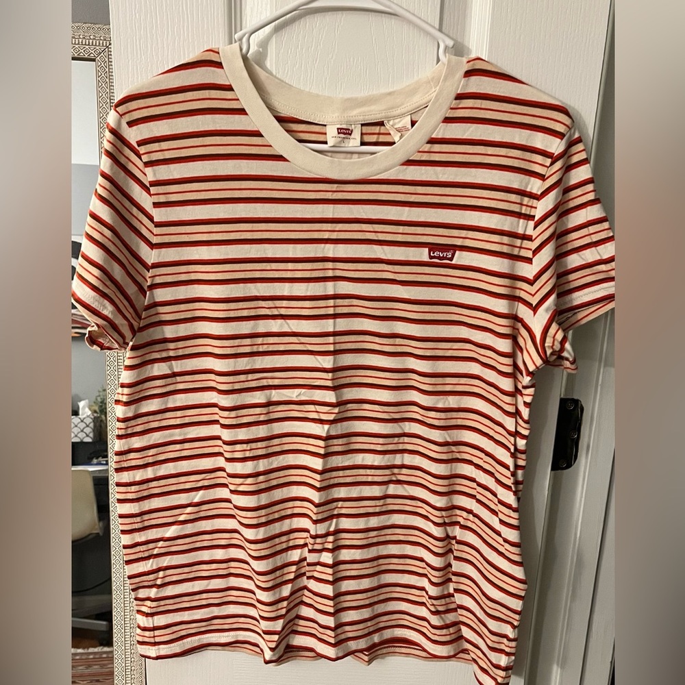 Red striped tee